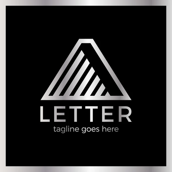 Lettera A Linea logo — Vettoriale Stock