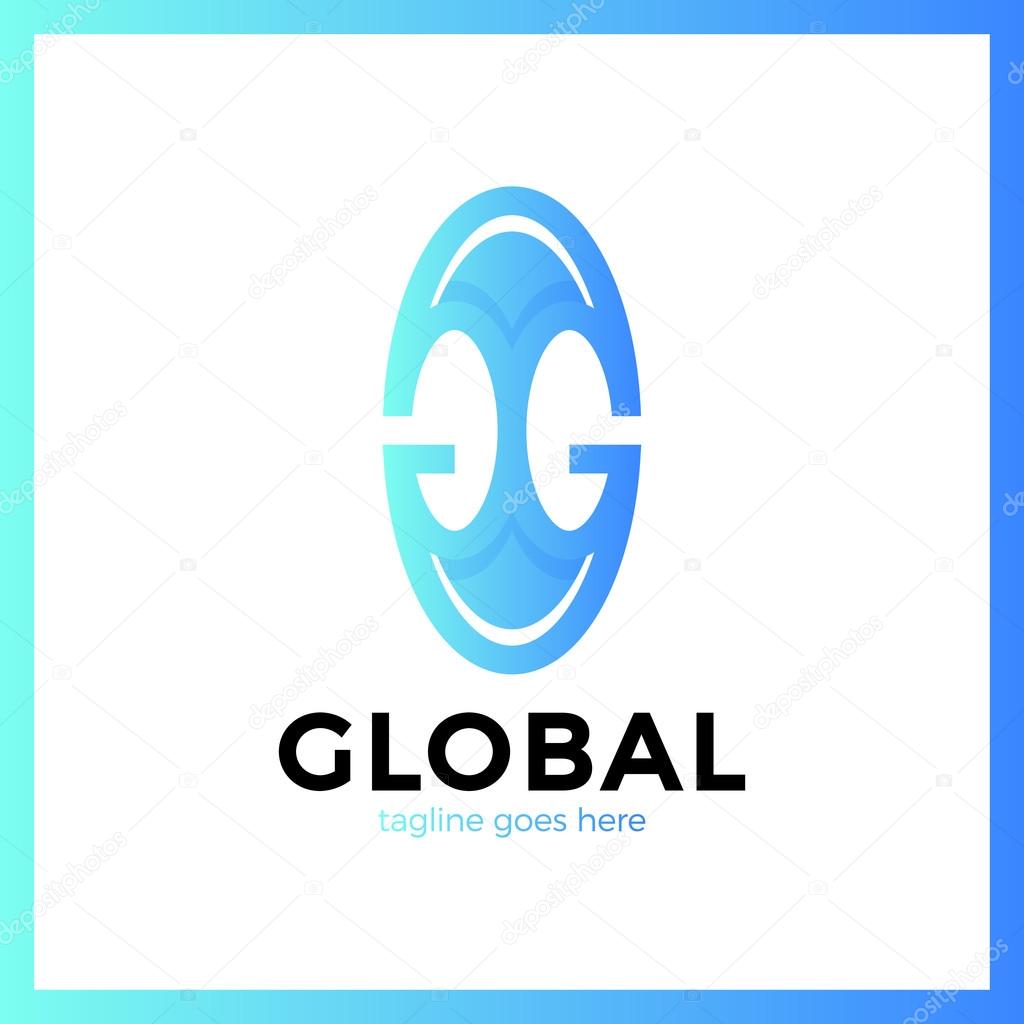 Great Global Group Letter G  Logo. GG Logotype