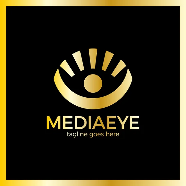 Логотип Media Eye People — стоковый вектор
