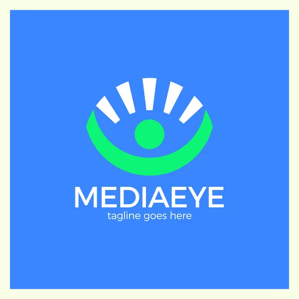Логотип Media Eye People — стоковый вектор