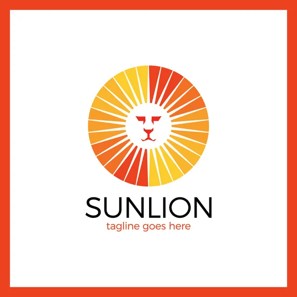 Логотип Sun Lion — стоковый вектор