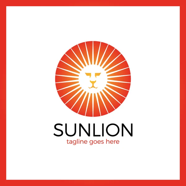 Логотип Sun Lion — стоковый вектор