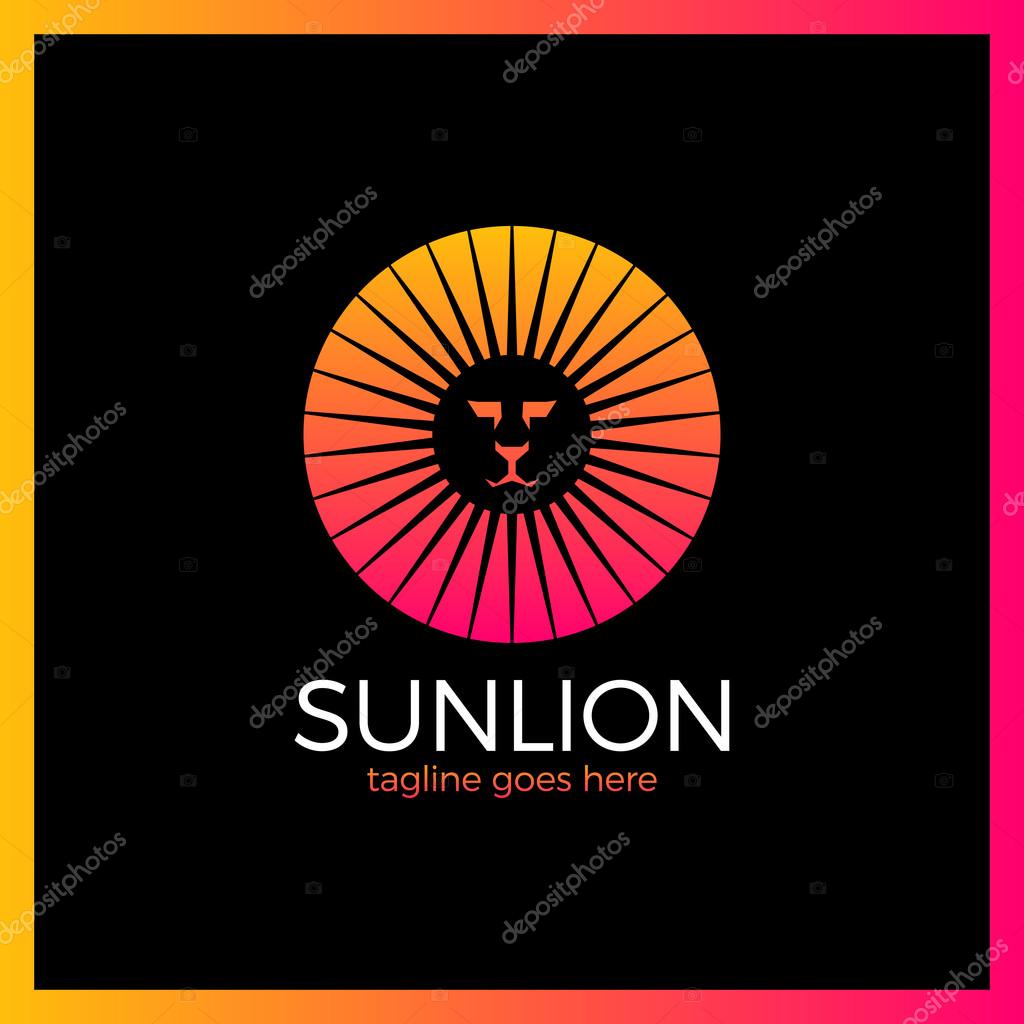 Myth Circle Sun Lion Tech Logo.