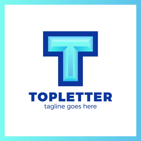Логотип тамплиеров - буква T — стоковый вектор