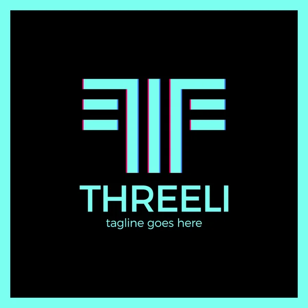 Logo templare - Logo della lettera T audace — Vettoriale Stock