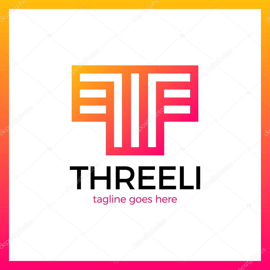 Templar Logo - Three Line Bold Letter T Logotype