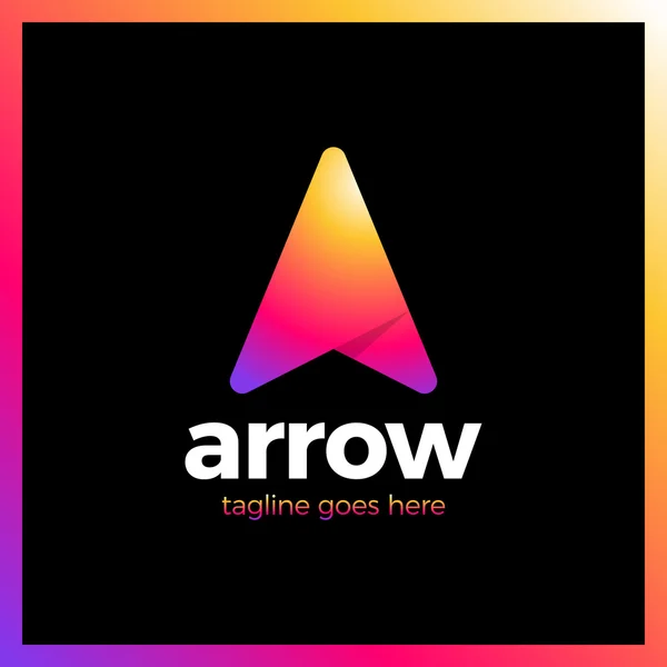 Arrow Up Letra Un logotipo de vector — Vector de stock