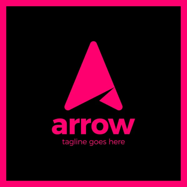 Arrow Up Letter Un logo vettoriale — Vettoriale Stock