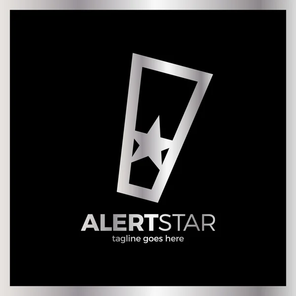 Alarm Exclamation mark. Attention star. — Stock Vector