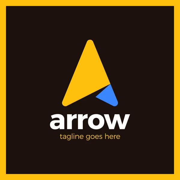 Arrow Up Letra Un logotipo de vector — Vector de stock