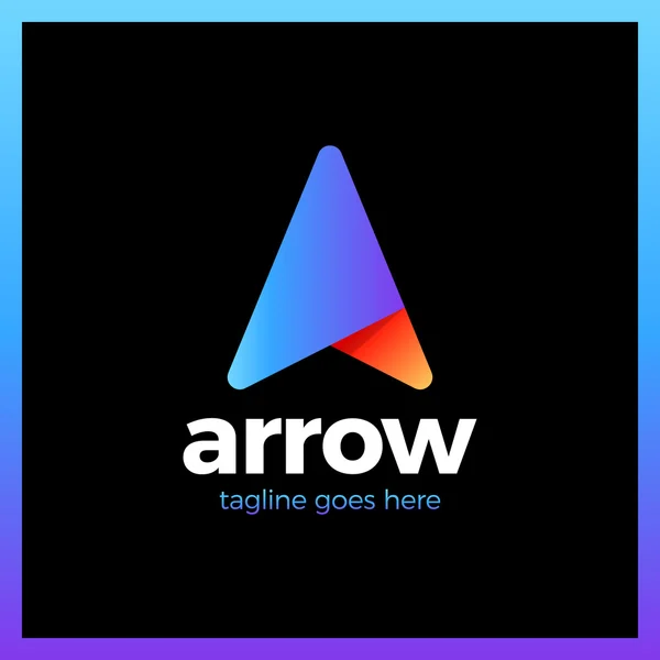 Arrow Up Letra Un logotipo de vector — Vector de stock