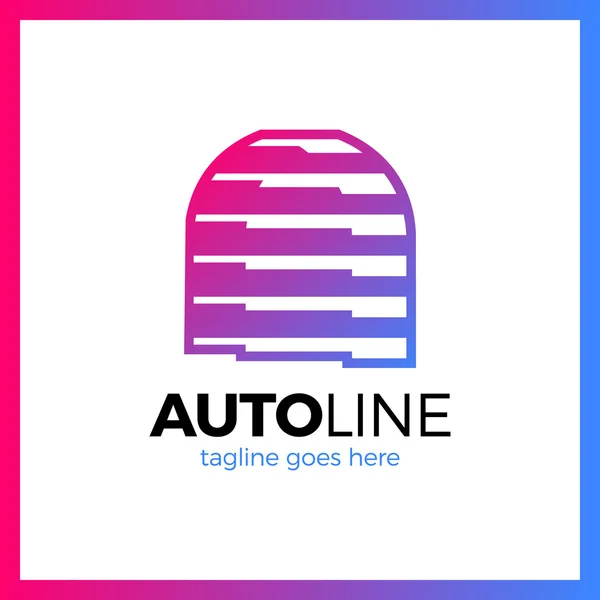 Логотип автомобильной линии - буква A. Динамическая спортивная линия — стоковый вектор