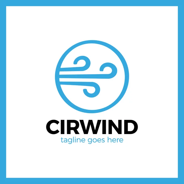 Cirkel Wind golfvector logo. — Stockvector