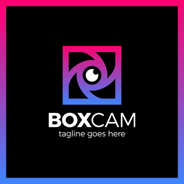 Logo dell'otturatore della fotocamera quadrata - Box Photo Stile colorato — Vettoriale Stock
