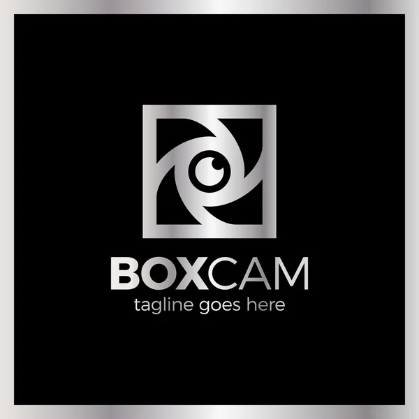 Square Camera Shutter Logo - Box Photo Colorful style — Stock Vector