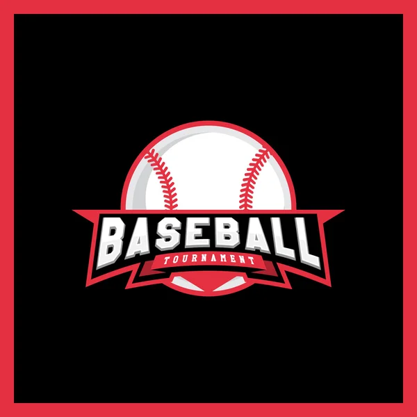 Modern professional logo for a baseball league. Sport style logo. T-shirt emblem — Stock Vector
