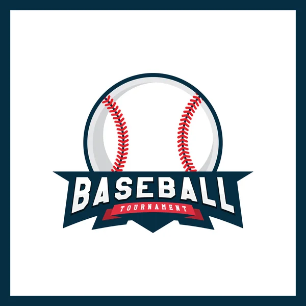 Logo professionale moderno per una lega di baseball. Logo in stile sportivo. Emblema T-shirt — Vettoriale Stock