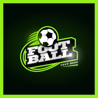 Modern profesyonel futbol şablonu logo tasarımı ile Top