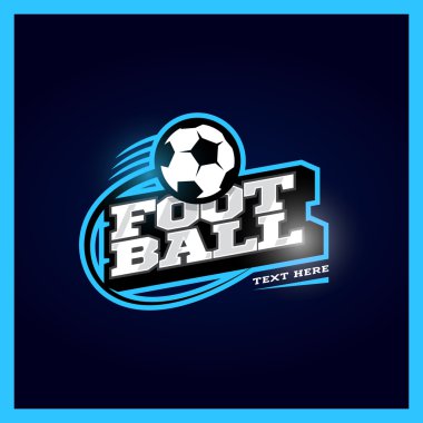 Modern profesyonel futbol şablonu logo tasarımı ile Top