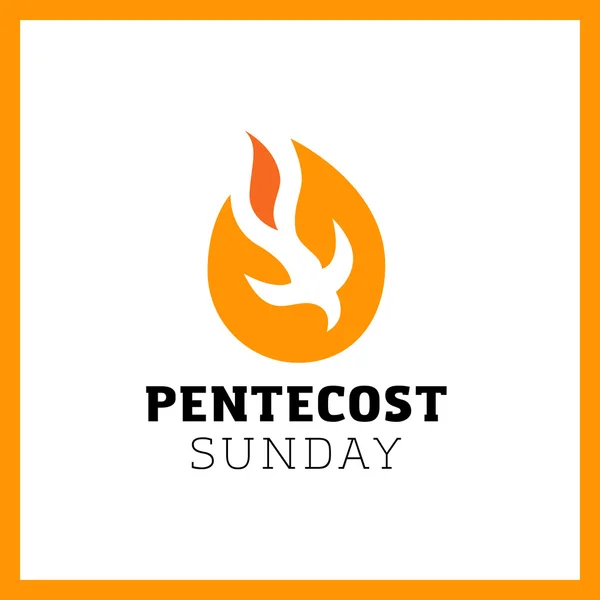 Soyut kutsal ruh sembolü - alevler üzerinde siyah bir güvercin. Şavuot Pazar ateş