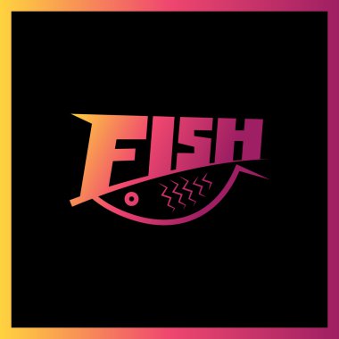 Balık vektör tasarım logo şablonu soyut. Yaratıcı kavramı