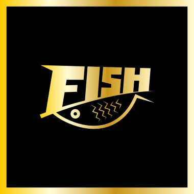 Balık vektör tasarım logo şablonu soyut. Yaratıcı kavramı