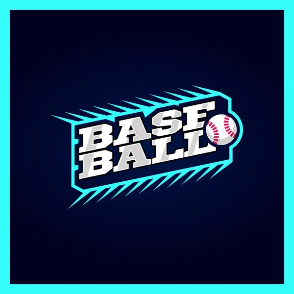 Design de logotipo moderno modelo de beisebol profissional com bola para t-shirt — Vetor de Stock