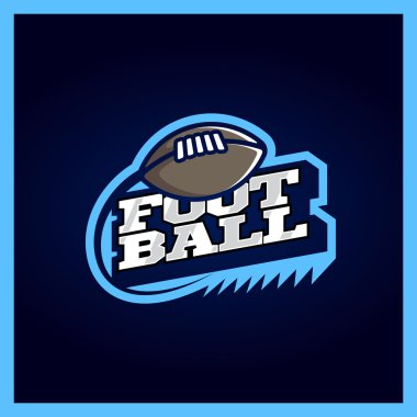 Modern profesyonel Amerikan futbolu şablonu logo tasarımı ile Top