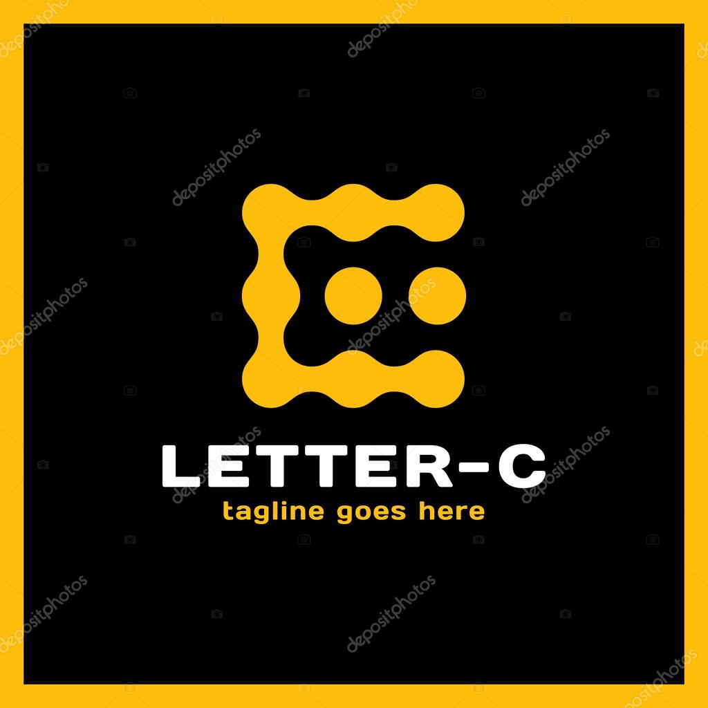 Smart Idea Creative Dots logo. Point Colorful Letter C logotype