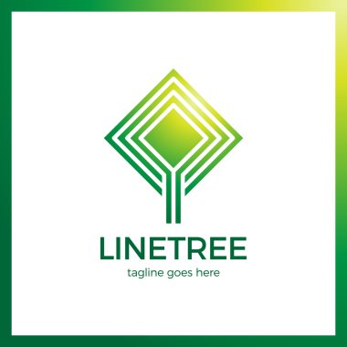 Biyo logosu, çevre işareti. Akıllı ve zeki hattı ağaç logolar. İş Eko temiz logo