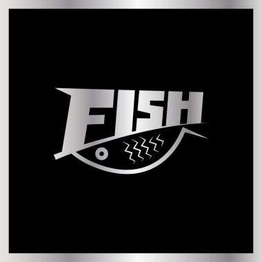 Balık vektör tasarım logo şablonu soyut. Yaratıcı kavramı