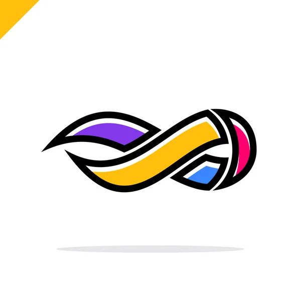Vlam logo sjabloon. Brand vector design. Infinity symbool logo — Stockvector