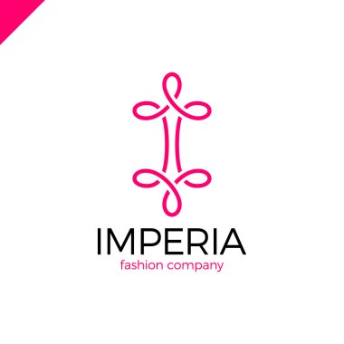 Mektup I Moda ve vintage Logo Simge Tasarım. Line emperyal logotipi