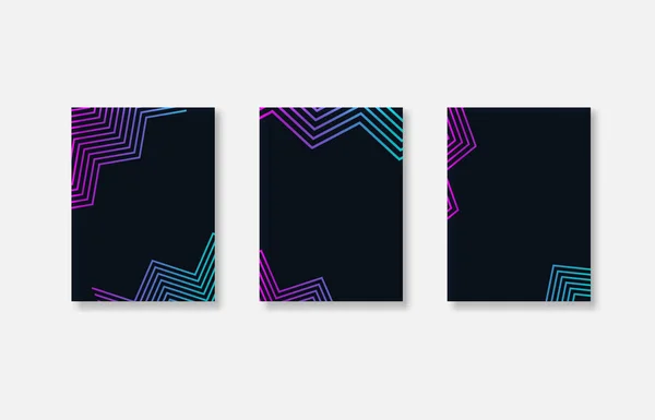 Gestaltungselemente Gradientenwellenlinien Für Unternehmenspräsentation Veröffentlichungen Blanko Vorlage Einband Kreative Linienkunst — Stockvektor