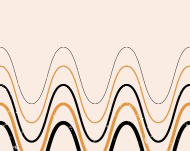 Geometrik denge şekilli soyut çağdaş estetik arka plan. Boho duvar dekoru. Modern minimalist nötr sanat baskısı. Organik şekil. Terracotta rengi, toprak rengi