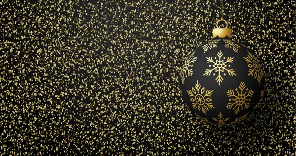 Χριστουγεννιάτικη Κάρτα Χρυσή Λάμψη Χρυσό Glitter Υφή Διάνυσμα Κλίση Φόντο — Διανυσματικό Αρχείο