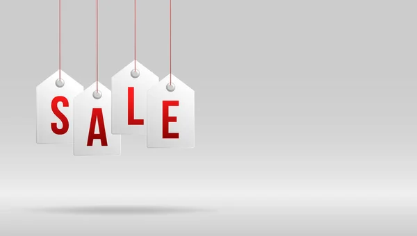 Black Friday Sale Banner Venta Etiqueta Blanca Colgando Sobre Fondo — Archivo Imágenes Vectoriales