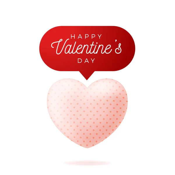 Carte Flyer Valentine Coeur Rose Réaliste Compteur Suiveur Commentaire Symbole — Image vectorielle