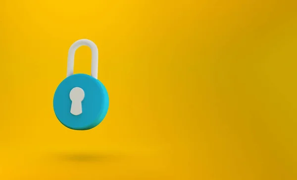 Padlock Sign Security Safety Protection Privacy Concept Minimalism Concept Illustration — Stockfoto