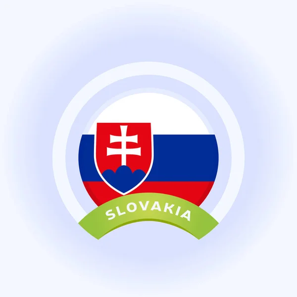Drapeau Vecteur Slovaquie Etape Finale Tournoi Football Européen 2020 Couleurs — Image vectorielle