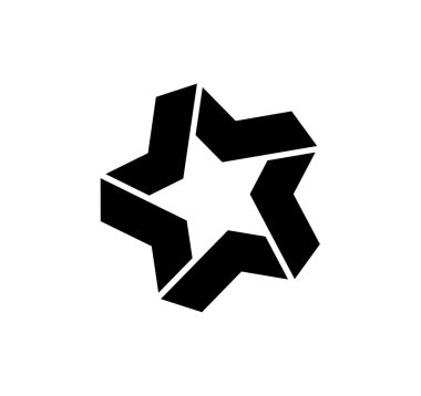 Soyut yıldız vektör logo tasarım şablonu elementleri. Muhteşem Renkli Yıldız Logosu Vektörü