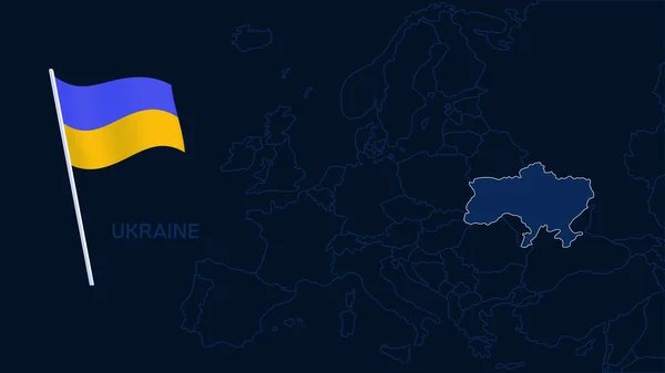 Ucrania Europa Mapa Vector Ilustración Mapa Alta Calidad Europa Con — Vector de stock