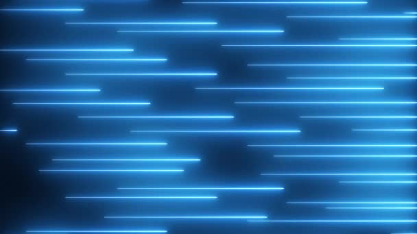 Κινούμενες μπλε γραμμές. Φως ραβδώσεις κινείται φόντο Σύγχρονη πολύχρωμη ταπετσαρία. Φουτουριστικό αφηρημένο σκηνικό. 4k κίνηση βίντεο animation με άλφα ματ κανάλι. — Αρχείο Βίντεο
