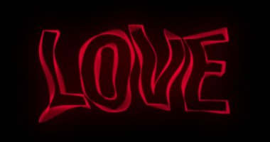 Dalgalı renk çizgileri olan yaratıcı tipografi metin animasyonuna bayılıyorum. 4k hareketli video animasyon dalgaları sıvı çizgilerin desenlere dönüşmesi. Modern renkli floresan ses dalgası şekli