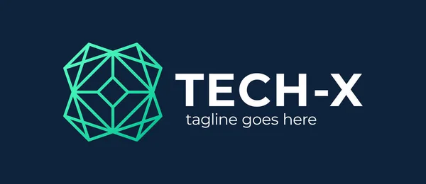 Technologické Písmeno Logo Inovovat Modrou Ikonu Technologie Abstraktní Šablonu Loga — Stockový vektor