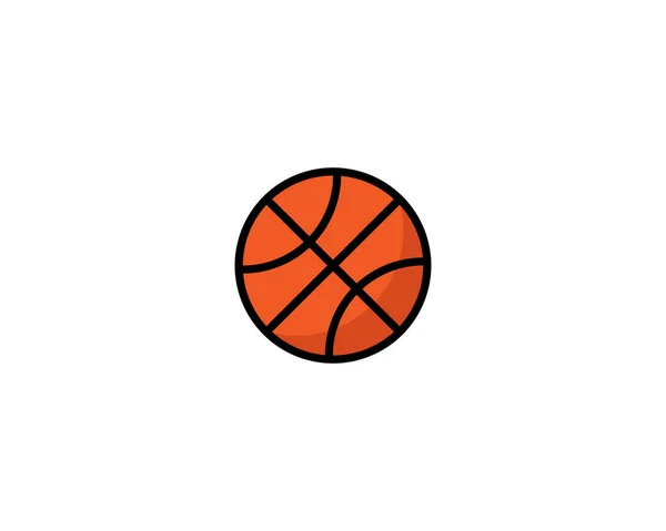 Basketball Ball Isoliert Auf Weißem Hintergrund Aktienvektorillustration Flachen Cartoon Style — Stockvektor