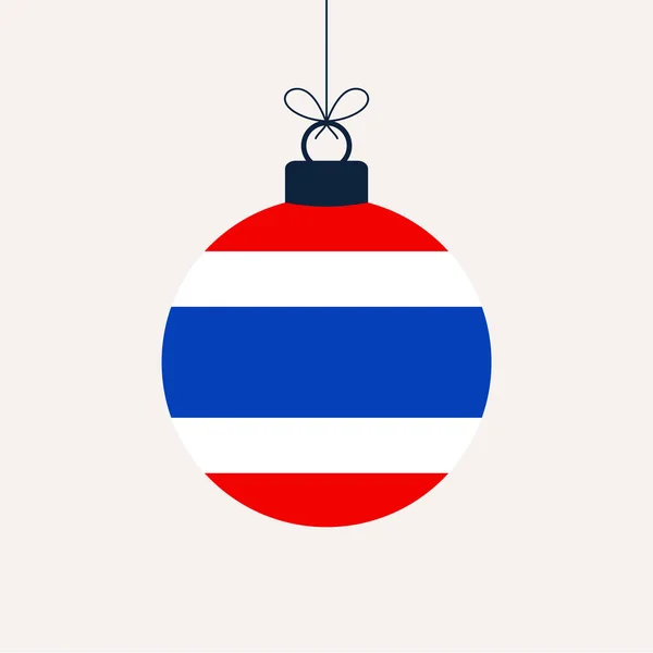 Julboll Med Nagelbandsflagga Gratulationskort Vektor Illustration God Jul Ball Med — Stock vektor