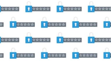 3d kilit ve parola alanı Minimal Hareket sanatı pürüzsüz desen 4k hareket tasarım animasyonu Soyut 3d oluşturma arkaplan oluşturulabilir döngü dizisi