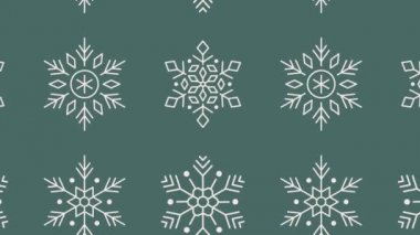 Çizgi Kar Tanesi XNoel Minimum Hareketi Sanatsız Desensiz Desensiz 4k hareket animasyonu Soyut 3d oluşturma arkaplan oluşturulabilir döngü dizisi
