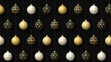 Noel balosu süsleme süslemeleri Minimal Motion sanatı pürüzsüz desen 4k hareket tasarım animasyonu soyut 3d oluşturma arkaplan oluşturulabilir döngü dizisi